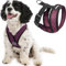 Gooby Comfort X Hundegeschirr zum Ziehen über den Kopf, komfortabel, kein Ziehen, für kleine bis mittelgroße Hunde, Würgeschutz, X-Design, für unterwegs, für Innen- und Außenbereich, Größe L, Lila
