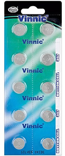 Lot de 10 piles bouton à l'oxyde d'argent pour montre SG13, SR44, SR1154, 357, V357 SW