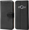 Conie Handyhülle für Samsung Galaxy Xcover 3 Hülle, Premium PU Leder Flip Case Booklet Cover Weiches Innenfutter für Galaxy Xcover 3 Tasche, Schwarz