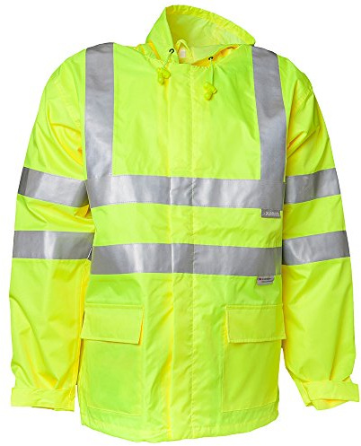 Planam 2062052 Warnschutz Regenjacke, Uni Gelb, Größe 52