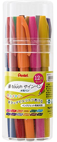 Pentel pen touch felt-tip pen 12 color set SES15C-12 (japan import)