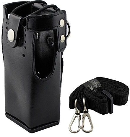 abcGoodefg Motorola Hard Leather Case Carrying Holder Holster for Motorola two Way Radio HT750 HT1250 HT1550 GP320 GP340 GP360