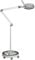Lumeno 8213GR LED Lupenleuchte Arbeitsplatzleuchte Kosmetiklampe, einstellbare Helligkeitsstufen, kristallklare 127 mm Glaslinse, Lesehilfe/Lupe, 3 Dioptrien mit Rollstativ