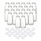 gouveo lot de 24 bouteilles de jus 250 ml avec bouchon à vis blanc - bouteille en verre 0,25 l avec bouchon TO43 - bouteille vide pour jus, smoothie, limonade (SF250W)
