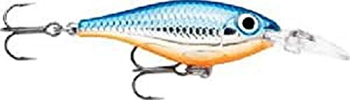 Rapala - Ultra Light Shad Angelköder - Angelzubehör mit Dip Flap - Süßwasser Spinnköder - Lauftiefe 1.2-1.5m - Fischköder 4cm, 3g - Hergestellt in Estland - Silver Blue