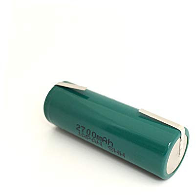 FDK OEM NiMH Replacement Battery compatible with Braun Oral-b Triumph Professional Care Toothbrush with Narrow Tabs, (48L x 17D mm, 2700 mAh)