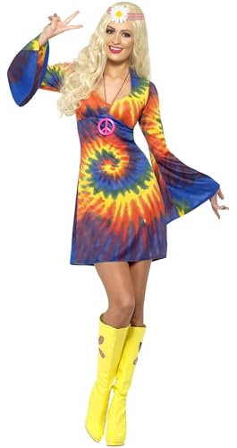 Smiffys Costume yéyé coloré des années 60, avec robe Halloween