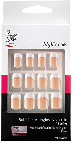 Kit 24 faux ongles Idyllic Nails Silver french