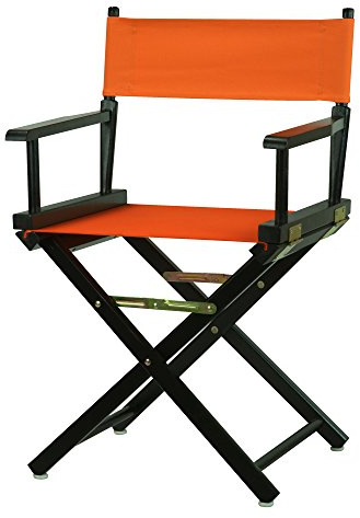 Casual Home 18 Director's Chair Black Frame with Tangerine Canvas