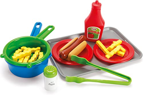 Dantoy - Hotdog-Set mit Tablett - 22 Stück - Rollenspiel - Ab 2 Jahren - Lebensmittel-Rollenspielset für Kinder - Rollenspiel - Essen vorgeben - Fördert die Feinmotorik - Hergestellt in Dänemark