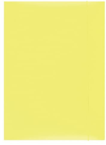 OFFICE PRODUCTS 21191131-06 Mappe mit Gummiband Karton, A4, Grammatur 300 g/m², 3 Klappen, gelb