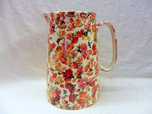 Cherubs 4 pint jug pitcher by Heron Cross Pottery.