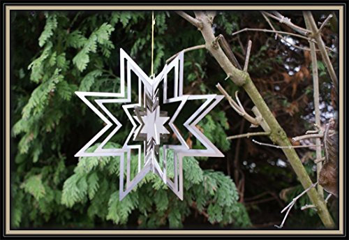 Edelstahl Weihnachts Stern/Winter Deko/Windspiel (Klein 150mm)