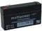 MultiPower Bleiakku MP1.2-6 mit 6V 1,2Ah mit 4,8mm Steckanschlüssen