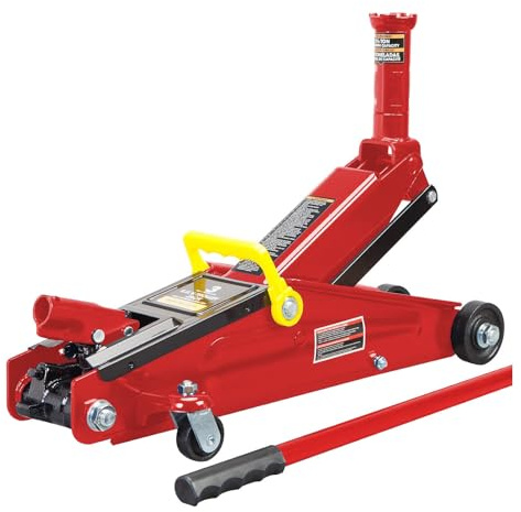 BIG RED T83006 Torin Hydraulic Trolley Service/Floor Jack with Extra Saddle (Fits: SUVs and Extended Height Trucks): 3 Ton (6,000 lb) Capacity, Red
