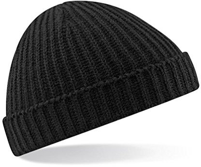 Beechfield Unisex Trawler Beanie Hat Baseball Cap, Schwarz (Black 000), Einheitsgröße