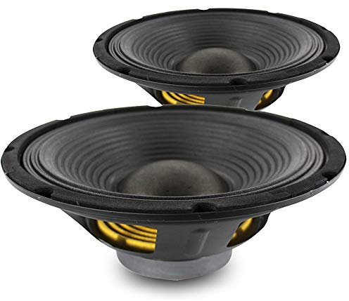 Skytec 12 SP1200 Speaker Driver Pair - 400W Peak, 200W RMS, 4 Ohm Impedance, 38mm Voice Coil, Ideal Replacement Speakers for PA Systems & DIY Audio Projects