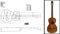 Plan of a Vintage Akustikgitarre im Martin-Stil (Parlour), Vollmaßstabsdruck