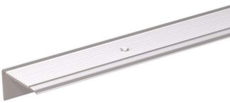 Alberts 490447 Perfil de protección para borde de escalón, Perforado, Aluminio, anodizado plateado, 1000 x 45 x 23 mm