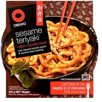 Obento Sesame Teriyaki Udon Bowl, Fertiggericht für die Mikrowelle, 240 g