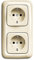 Busch-Jaeger Busch-Duro 2000 SI Komplettset: 20 EUC-212 SCHUKO Steckdose + 2512-212 2-fach Rahmen Cremeweiß