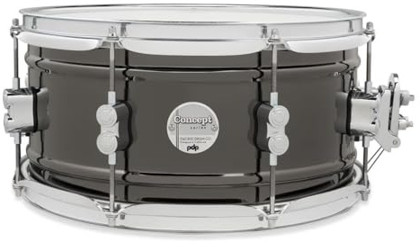 PDP Concept Series Black Nickel Over Steel Snare Drum 6.5X13