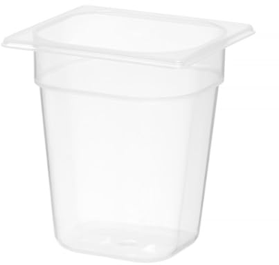 HENDI Gastronormbehälter, Temperaturbeständig von -40° bis 80°C, Skalierung, Geruchs- und geschmackneutral, 3,4L, Polypropylen, GN 1/6, 176x162x(H) 200mm, Transparent