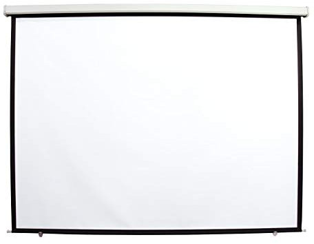 EUROLITE Projektionsleinwand 4:3,240cmx180cm | Handauszugs-Bildwand mit Springrollo