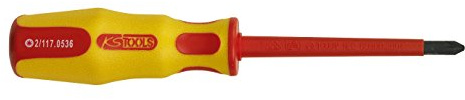 KS Tools 117.0536-E ERGOTORQUE VDE PZ-Schraubendreher, PZ2 auf Hänger