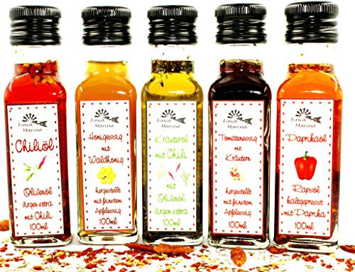 Essig-und Ölspezialitäten Geniesserset 5x100ml aus der Finca Marina Gewürzmanufaktur