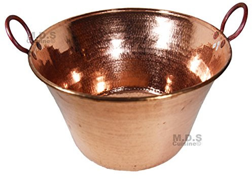 Cazo de cobre para carnitas- grande cazo- de cobre calibre 18 Heavy Duty mano mammeded- fabricado en México 100%