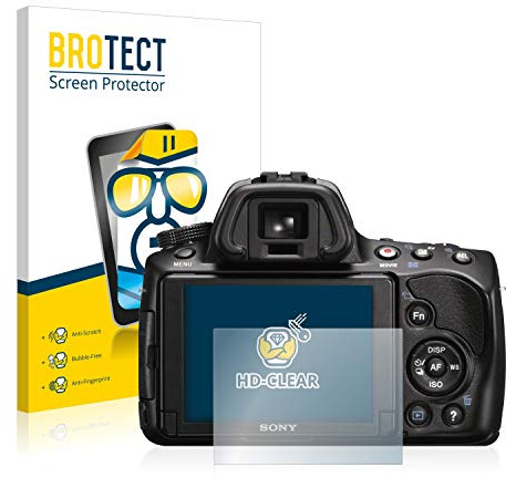 BROTECT (2 Stück Schutzfolie für Sony Alpha 37 (SLT-A37) Displayschutz Folie Made in Germany, Ultra-Klar