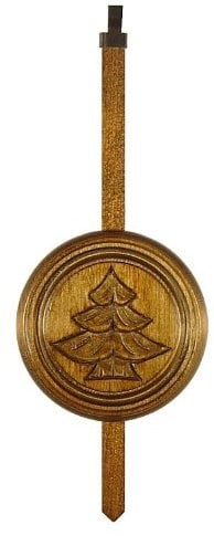 August Schwer Kuckucksuhren Pendel handgeschnitzt