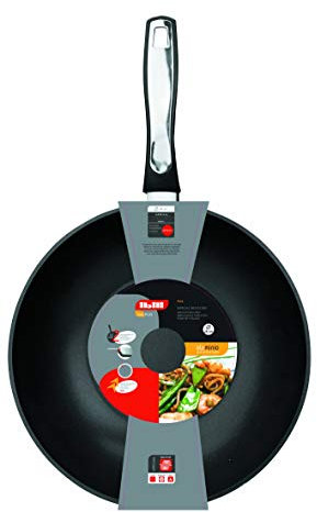 IBILI Wok INDUPLUS 28 CMS, Stainless Steel, schwarz, 28 cm