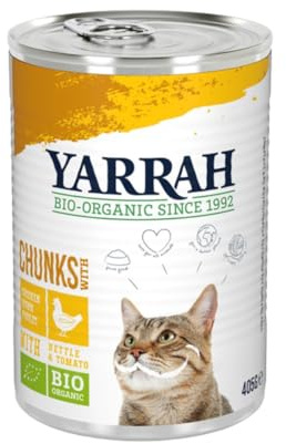 Yarrah Bio Katze Dose Bröckchen getreidefrei Huhn 1 x 405 g