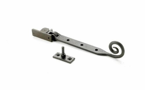 Black Iron Curly Monkey Tail Window Stay - 12