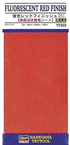 Hasegawa TF910 - Klebefolie, 90 x 200 mm, fluoreszierend, rot