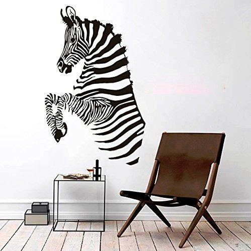 Vinyl Wandtattoo Zebra Afrikanische Tiere Safari Wandaufkleber Wandsticker Wanddekoration für Schlafzimmer Kinderzimmer Babyzimmer S116