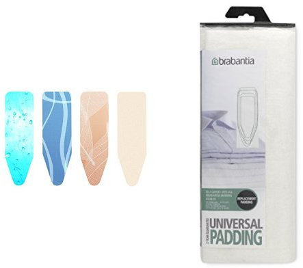 Brabantia Ironing Board Cover and Replacement Felt Pad Bundle, Size C - Assorted Neutral