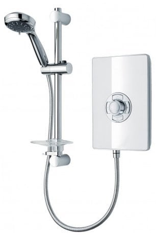 iBathUK 8.5kW Triton Aspirante Gloss White Thermostatic Electric Shower