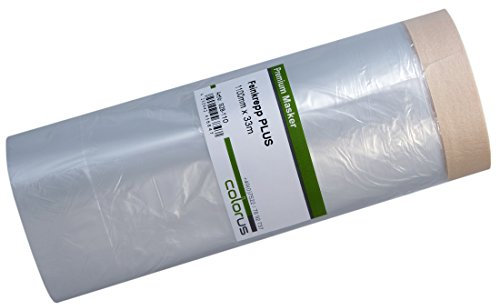 Colorus Masker Tape PLUS Feinkrepp 110 cm x 33 m | Abdeckfolie Malerkrepp Malerfolie | Maskerband für den Innenbereich