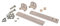 Indesit Hotpoint Ariston Creda Kühlschrank Gefrierschrank Installation Kit. Original Teilenummer c00113973