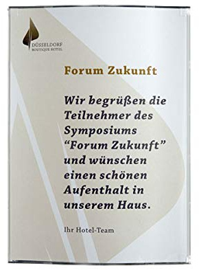 OCEAN Infotafeln Infotafel DIN A4 wellenförmiges Design, individuelle Beschriftung, einfacher Wechsel der Einlagen Maße (BxHxT): 21,5 x 30,4 x 2,3 cm