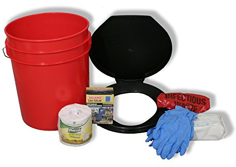 71640 Ready America Lockdown Toilet Bucket Kit, 1-4 Person