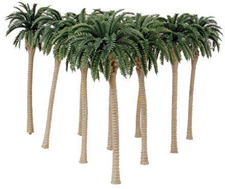 10pcs Palme Da Cocco Verdi Modello 1/75 13cm