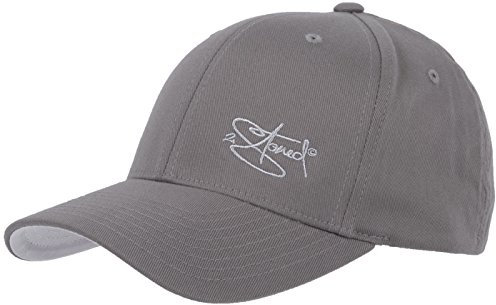 2Stoned Flexfit Baseball Cap Classic Grau mit Stick Größe L/XL (58 cm - 60 cm) für Damen und Herren