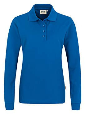 Women-Longsleeve-Poloshirt Performance, Royal, XXL