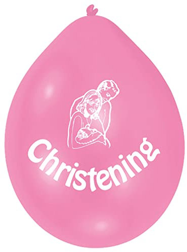 AMSCAN 22 Zentimeter Balloon Taufe Folienballon, Sortiert