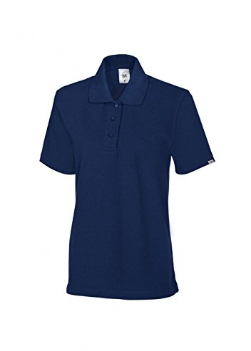 BP 1648-181-110-S Poloshirt für Frauen, 1/2 Ärmel, Polokragen mit Knopfleiste, 64 cm, 220,00 g/m² Stoffmischung, Nachtblau, S