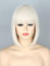 Topcosplay Kurze Bob Perücke für Frauen Blonde Natürlich Gerade Perücke mit pony für Karneval Fasching Motto Party